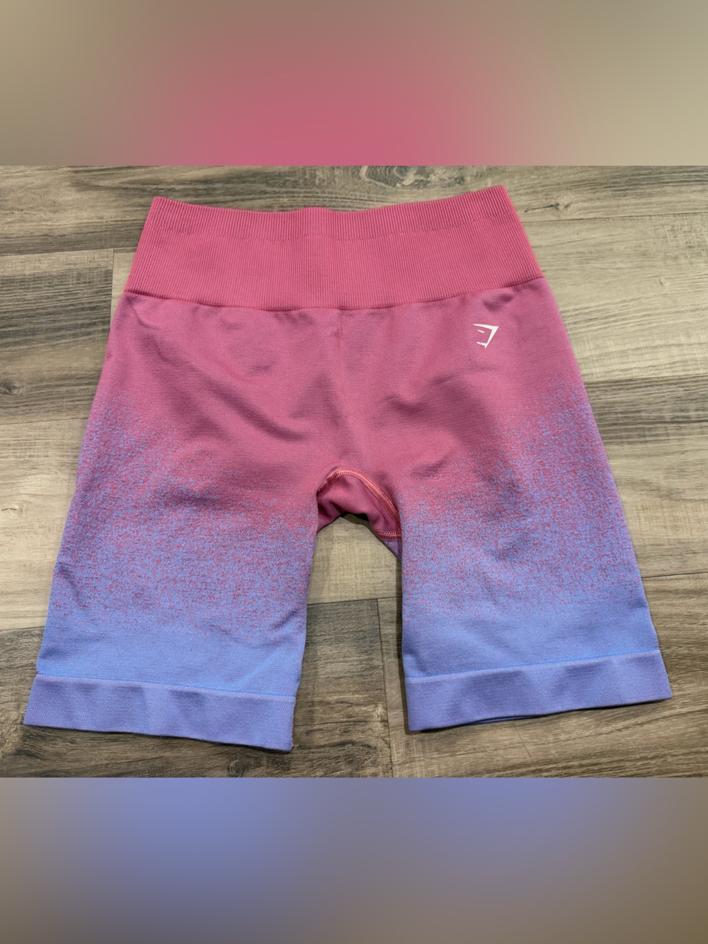 Gymshark Ombre Seamless Biker Shorts Pink Purple High Waist Workout